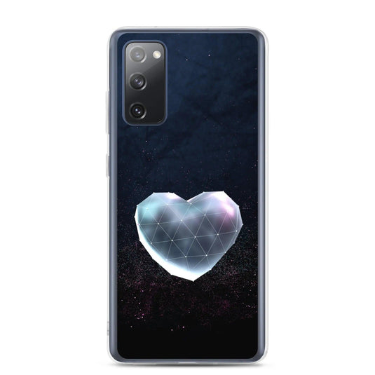 Heart Shaped Star Dust Dark Flexible Clear Samsung Case Bump Resistant Corners CREATIVETECH
