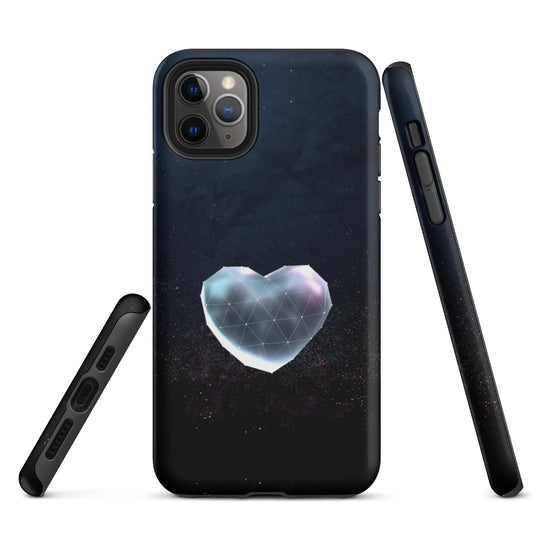 Heart Shaped Star Dust Double Layered Impact Resistant Tough iPhone Case 3D Wrap Matte or Glossy Finish CREATIVETECH