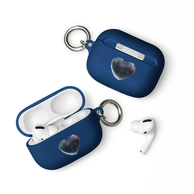 Load image into Gallery viewer, Heart Shaped Star Dust Shock Resistant 2-in-1 Tough AirPods Case with Metal Carabiner Various Colors CREATIVETECH
