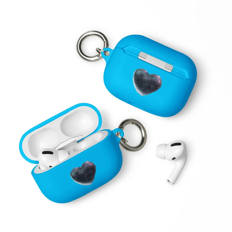 Load image into Gallery viewer, Heart Shaped Star Dust Shock Resistant 2-in-1 Tough AirPods Case with Metal Carabiner Various Colors CREATIVETECH
