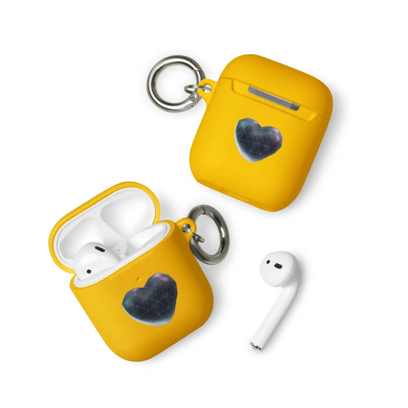 Load image into Gallery viewer, Heart Shaped Star Dust Shock Resistant 2-in-1 Tough AirPods Case with Metal Carabiner Various Colors CREATIVETECH