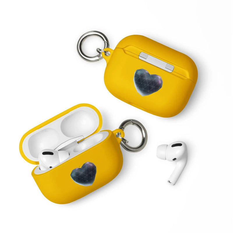 Load image into Gallery viewer, Heart Shaped Star Dust Shock Resistant 2-in-1 Tough AirPods Case with Metal Carabiner Various Colors CREATIVETECH