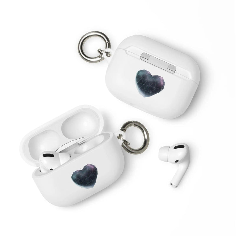 Load image into Gallery viewer, Heart Shaped Star Dust Shock Resistant 2-in-1 Tough AirPods Case with Metal Carabiner Various Colors CREATIVETECH