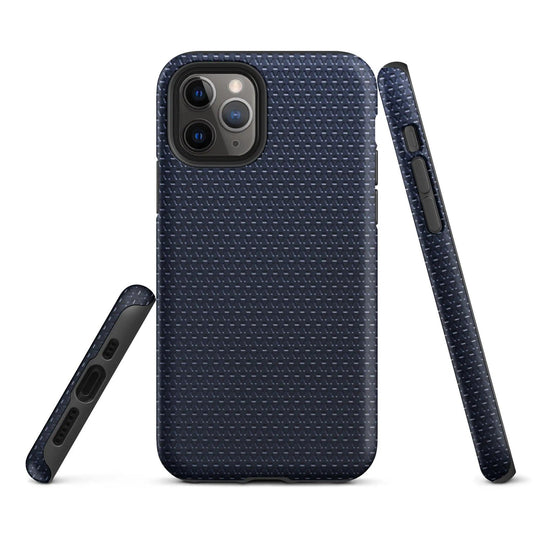 Industrial Blue Rubber Pattern Double Layered Impact Resistant Tough iPhone Case 3D Wrap Matte or Glossy Finish CREATIVETECH