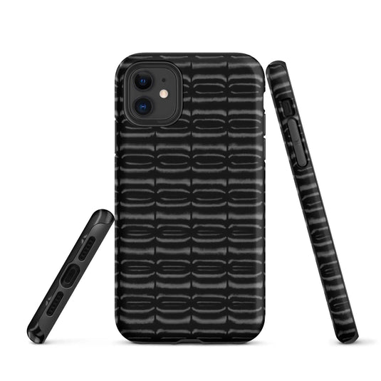 Industrial Carbon Graphite Black Double Layered Impact Resistant Tough iPhone Case 3D Wrap Matte or Glossy Finish CREATIVETECH