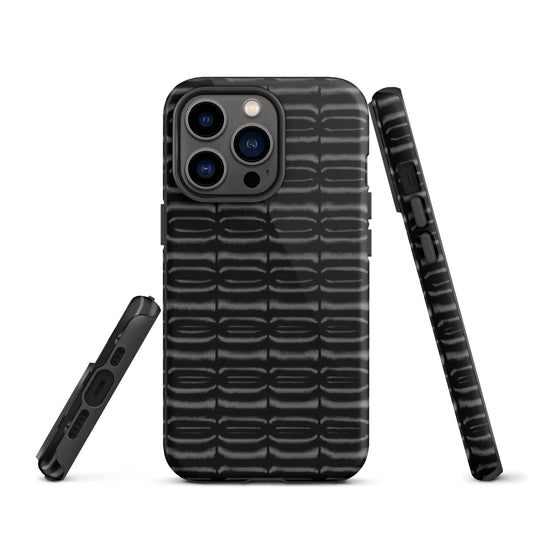 Industrial Carbon Graphite Black Double Layered Impact Resistant Tough iPhone Case 3D Wrap Matte or Glossy Finish CREATIVETECH