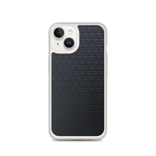 Industrial Dark Back Tech Metal Grid Flexible Clear iPhone Case Bump Resistant Corners CREATIVETECH