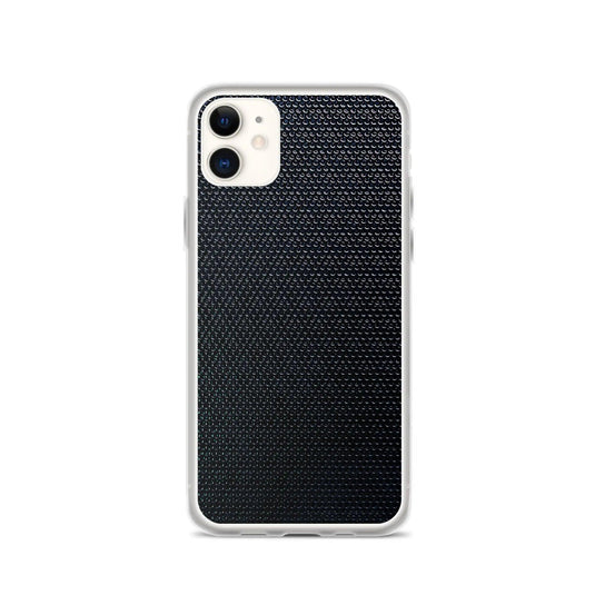 Industrial Dark Back Tech Metal Grid Flexible Clear iPhone Case Bump Resistant Corners CREATIVETECH