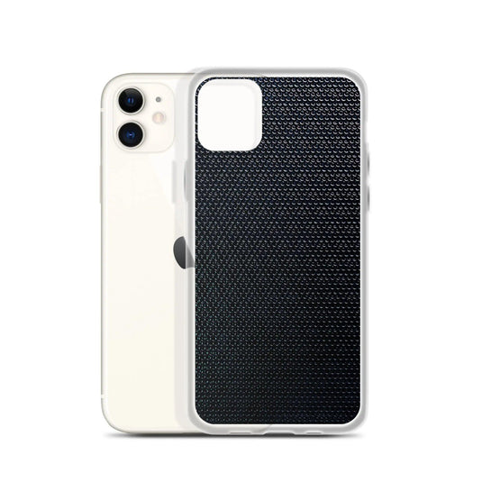 Industrial Dark Back Tech Metal Grid Flexible Clear iPhone Case Bump Resistant Corners CREATIVETECH
