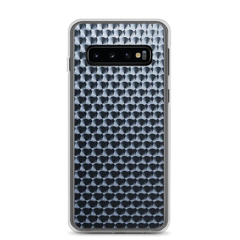 Load image into Gallery viewer, Industrial Dark Black Hammered Metal Flexible Clear Samsung Case Bump Resistant Corners CREATIVETECH