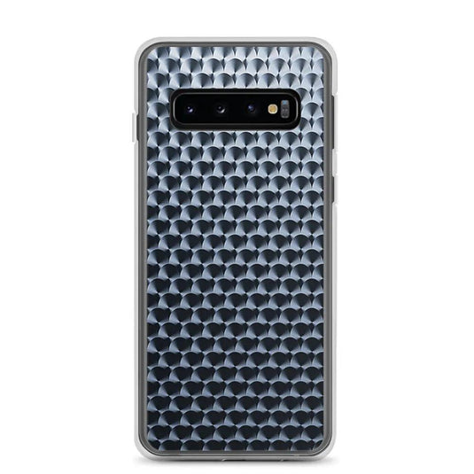 Industrial Dark Black Hammered Metal Flexible Clear Samsung Case Bump Resistant Corners CREATIVETECH