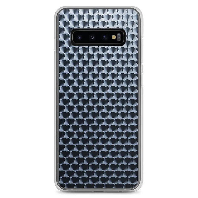 Load image into Gallery viewer, Industrial Dark Black Hammered Metal Flexible Clear Samsung Case Bump Resistant Corners CREATIVETECH