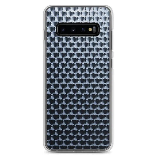 Industrial Dark Black Hammered Metal Flexible Clear Samsung Case Bump Resistant Corners CREATIVETECH