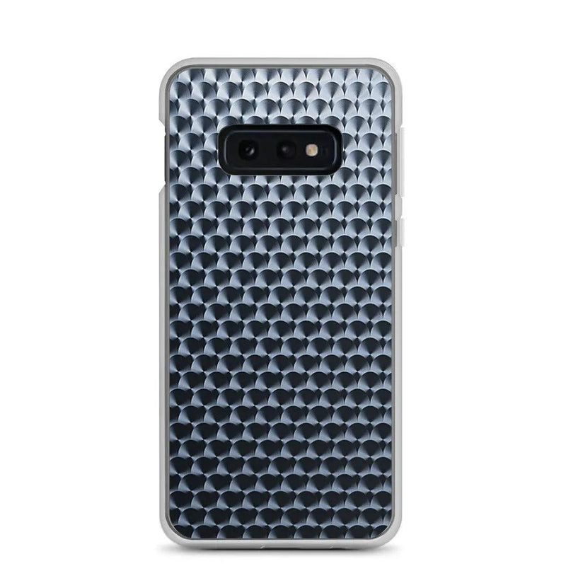 Load image into Gallery viewer, Industrial Dark Black Hammered Metal Flexible Clear Samsung Case Bump Resistant Corners CREATIVETECH