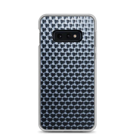 Industrial Dark Black Hammered Metal Flexible Clear Samsung Case Bump Resistant Corners CREATIVETECH