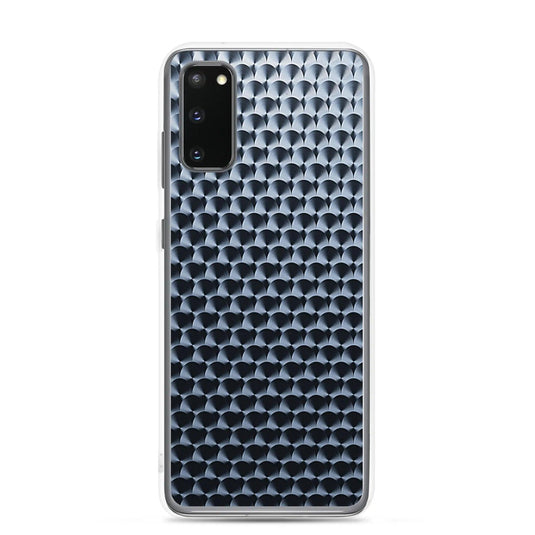 Industrial Dark Black Hammered Metal Flexible Clear Samsung Case Bump Resistant Corners CREATIVETECH