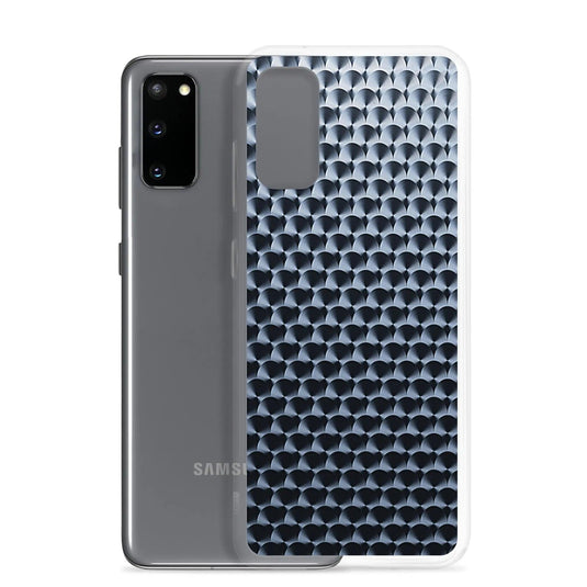 Industrial Dark Black Hammered Metal Flexible Clear Samsung Case Bump Resistant Corners CREATIVETECH