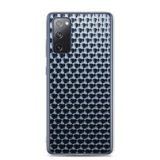 Industrial Dark Black Hammered Metal Flexible Clear Samsung Case Bump Resistant Corners CREATIVETECH