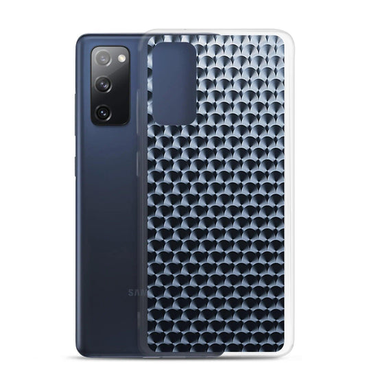 Industrial Dark Black Hammered Metal Flexible Clear Samsung Case Bump Resistant Corners CREATIVETECH