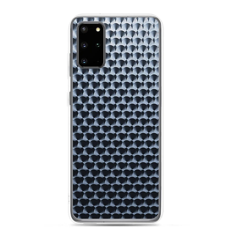 Load image into Gallery viewer, Industrial Dark Black Hammered Metal Flexible Clear Samsung Case Bump Resistant Corners CREATIVETECH
