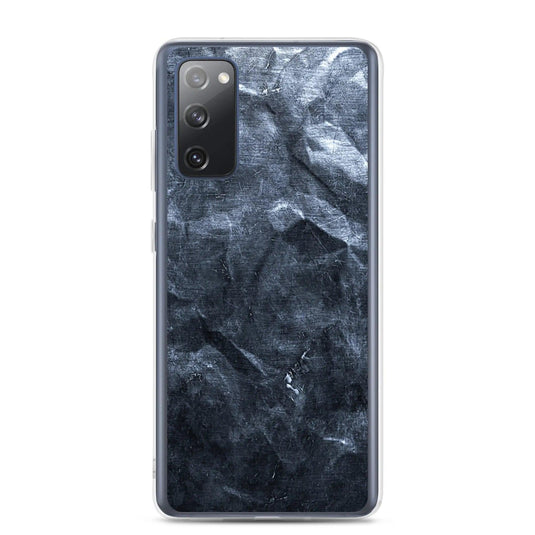 Industrial Dark Black Hammered Metal Flexible Clear Samsung Case Bump Resistant Corners CREATIVETECH