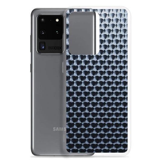 Industrial Dark Black Hammered Metal Flexible Clear Samsung Case Bump Resistant Corners CREATIVETECH