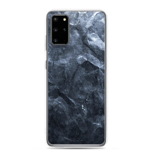Industrial Dark Black Hammered Metal Flexible Clear Samsung Case Bump Resistant Corners CREATIVETECH