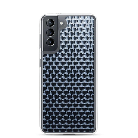 Industrial Dark Black Hammered Metal Flexible Clear Samsung Case Bump Resistant Corners CREATIVETECH