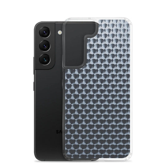 Industrial Dark Black Hammered Metal Flexible Clear Samsung Case Bump Resistant Corners CREATIVETECH