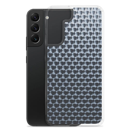 Industrial Dark Black Hammered Metal Flexible Clear Samsung Case Bump Resistant Corners CREATIVETECH