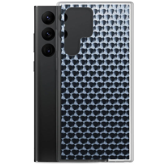 Industrial Dark Black Hammered Metal Flexible Clear Samsung Case Bump Resistant Corners CREATIVETECH