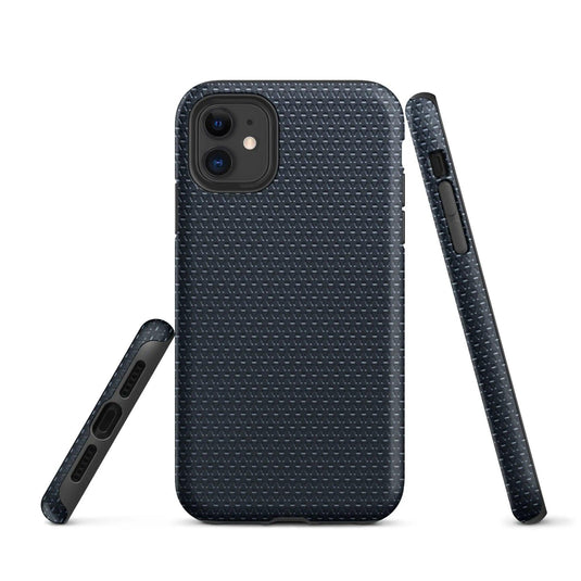 Industrial Dark Rubber Pattern Double Layered Impact Resistant Tough iPhone Case 3D Wrap Matte or Glossy Finish CREATIVETECH