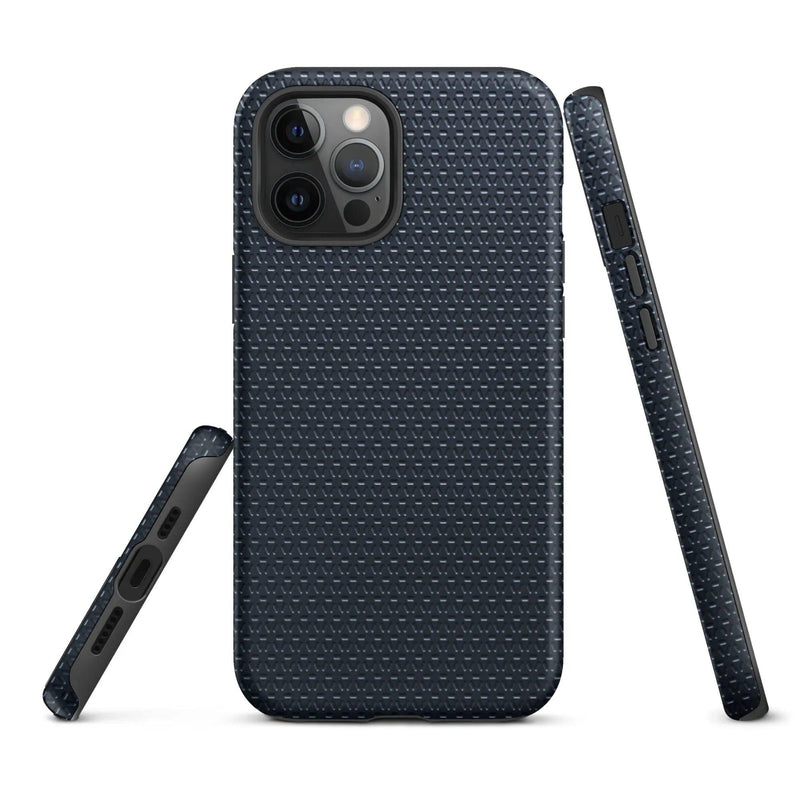 Load image into Gallery viewer, Industrial Dark Rubber Pattern Double Layered Impact Resistant Tough iPhone Case 3D Wrap Matte or Glossy Finish CREATIVETECH