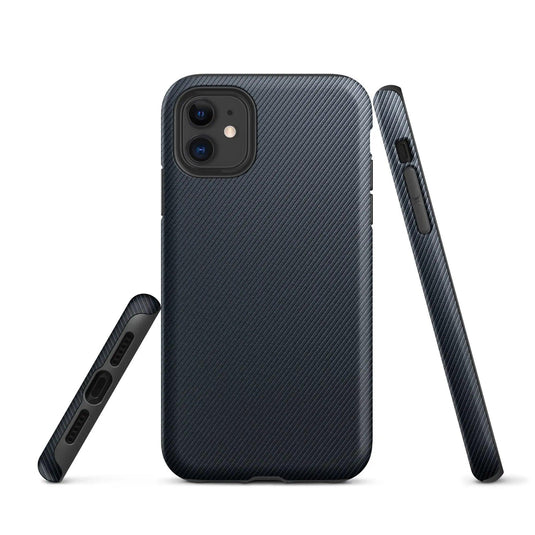 Industrial Graphite Striped Rubber Double Layered Impact Resistant Tough iPhone Case 3D Wrap Matte or Glossy Finish CREATIVETECH