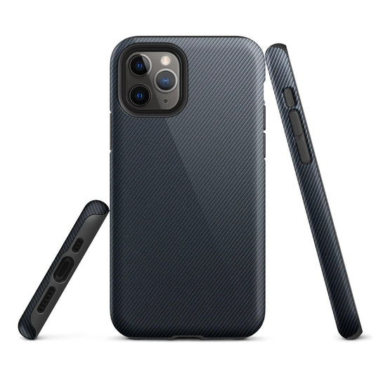 Industrial Graphite Striped Rubber Double Layered Impact Resistant Tough iPhone Case 3D Wrap Matte or Glossy Finish CREATIVETECH