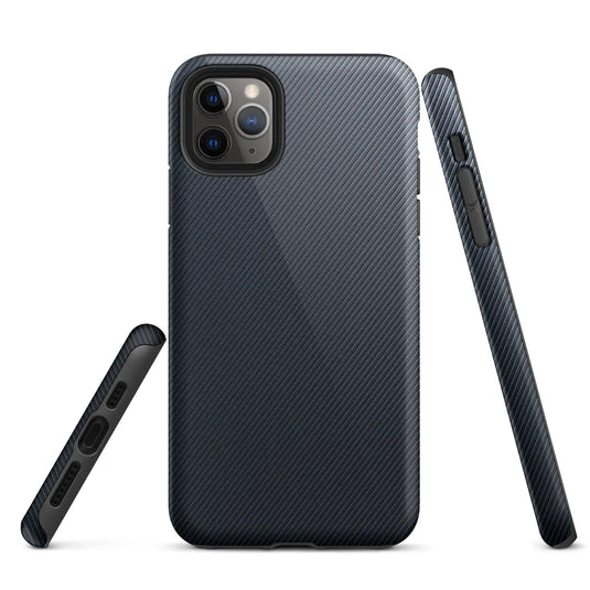 Industrial Graphite Striped Rubber Double Layered Impact Resistant Tough iPhone Case 3D Wrap Matte or Glossy Finish CREATIVETECH