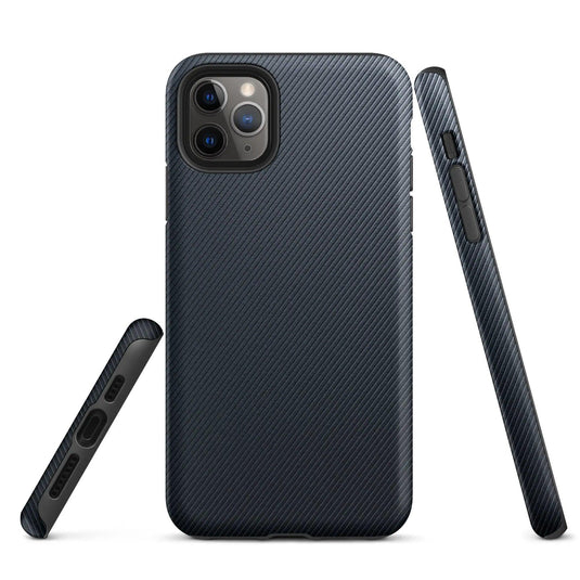 Industrial Graphite Striped Rubber Double Layered Impact Resistant Tough iPhone Case 3D Wrap Matte or Glossy Finish CREATIVETECH