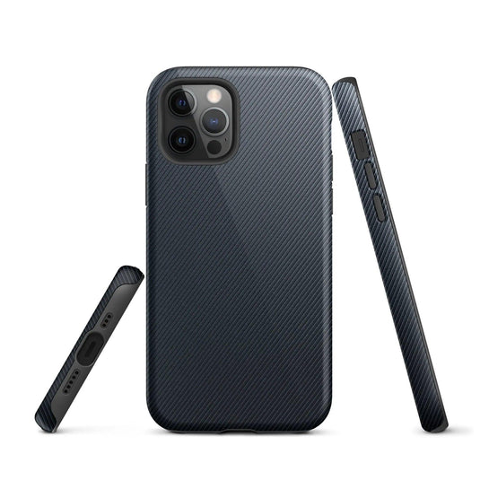 Industrial Graphite Striped Rubber Double Layered Impact Resistant Tough iPhone Case 3D Wrap Matte or Glossy Finish CREATIVETECH