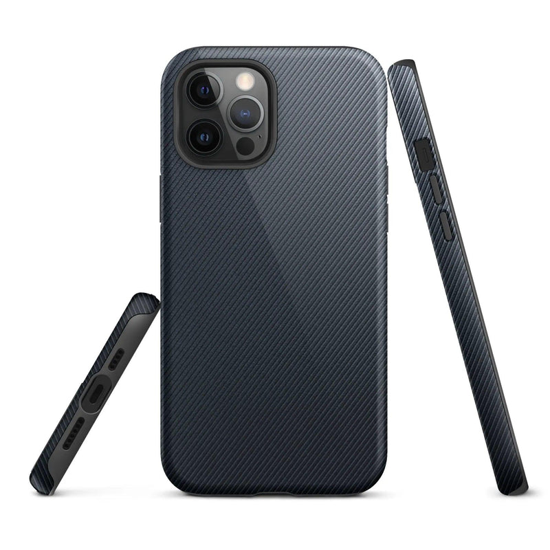 Load image into Gallery viewer, Industrial Graphite Striped Rubber Double Layered Impact Resistant Tough iPhone Case 3D Wrap Matte or Glossy Finish CREATIVETECH