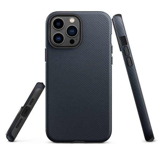 Industrial Graphite Striped Rubber Double Layered Impact Resistant Tough iPhone Case 3D Wrap Matte or Glossy Finish CREATIVETECH