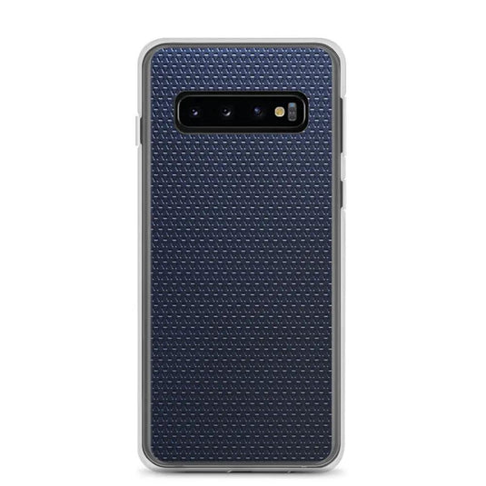 Industrial Metal Pattern Olive Blue Flexible Clear Samsung Case Bump Resistant Corners CREATIVETECH