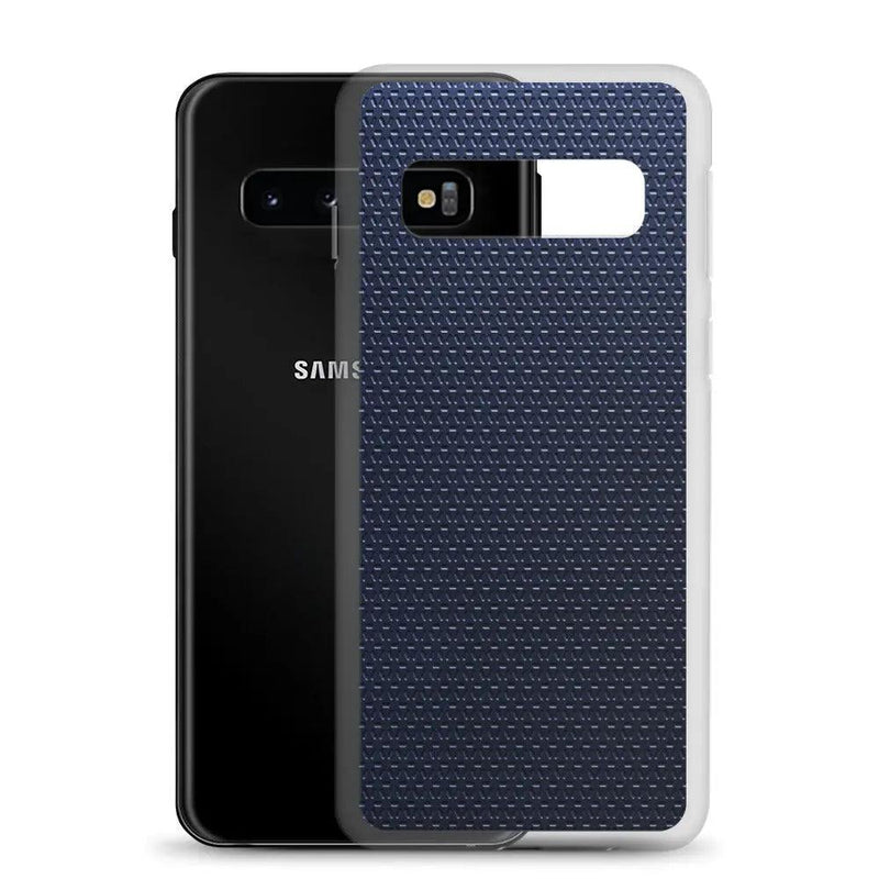 Load image into Gallery viewer, Industrial Metal Pattern Olive Blue Flexible Clear Samsung Case Bump Resistant Corners CREATIVETECH