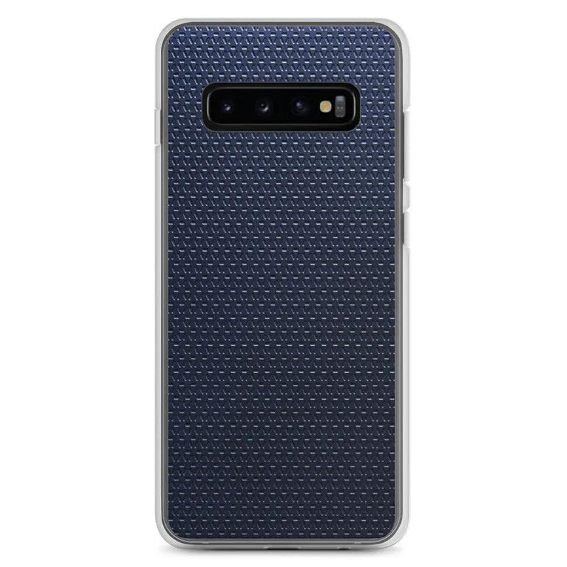 Load image into Gallery viewer, Industrial Metal Pattern Olive Blue Flexible Clear Samsung Case Bump Resistant Corners CREATIVETECH