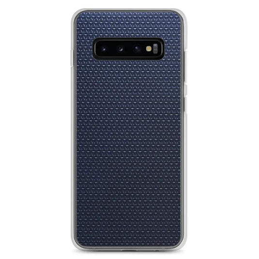 Industrial Metal Pattern Olive Blue Flexible Clear Samsung Case Bump Resistant Corners CREATIVETECH