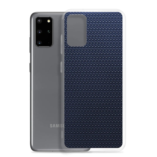 Industrial Metal Pattern Olive Blue Flexible Clear Samsung Case Bump Resistant Corners CREATIVETECH