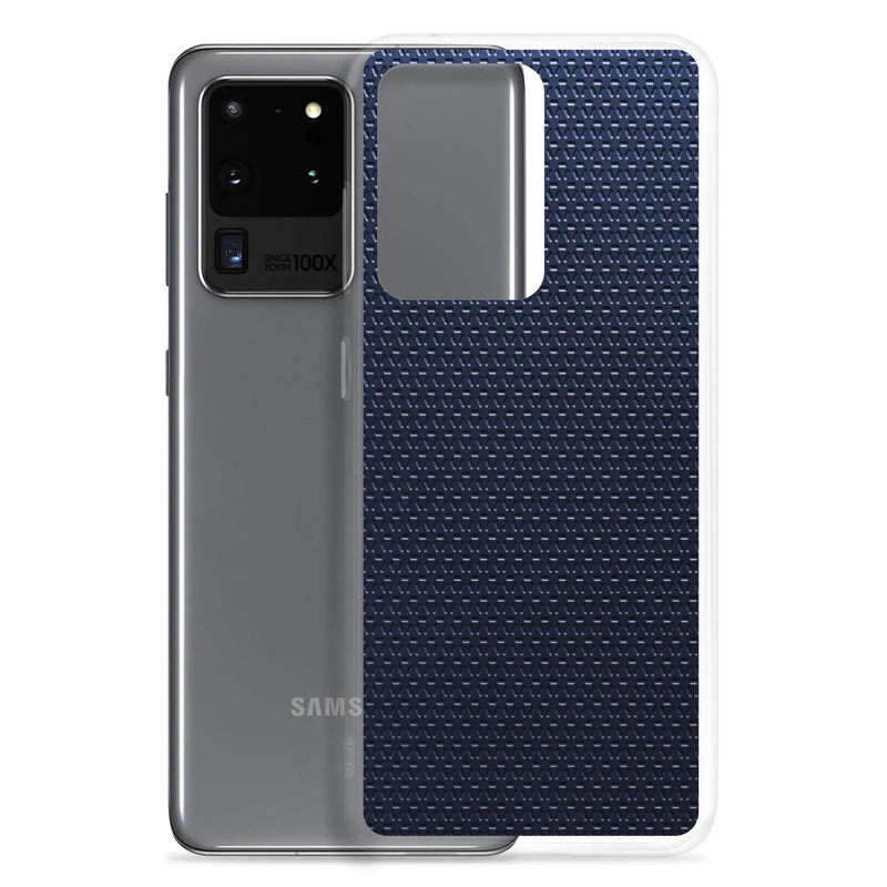 Load image into Gallery viewer, Industrial Metal Pattern Olive Blue Flexible Clear Samsung Case Bump Resistant Corners CREATIVETECH