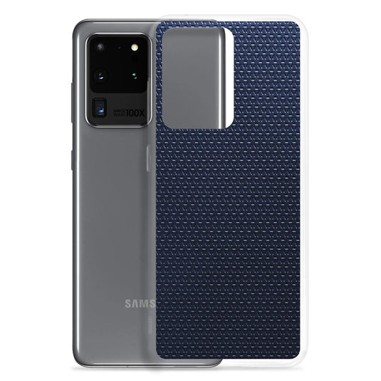 Industrial Metal Pattern Olive Blue Flexible Clear Samsung Case Bump Resistant Corners CREATIVETECH