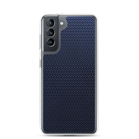 Industrial Metal Pattern Olive Blue Flexible Clear Samsung Case Bump Resistant Corners CREATIVETECH