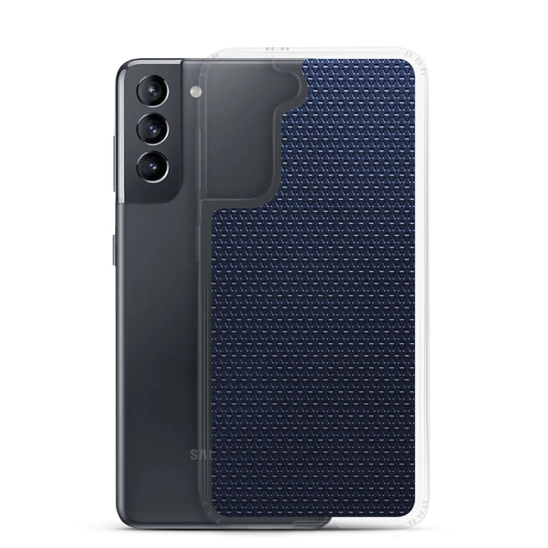 Load image into Gallery viewer, Industrial Metal Pattern Olive Blue Flexible Clear Samsung Case Bump Resistant Corners CREATIVETECH