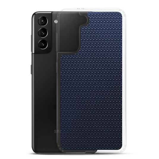 Industrial Metal Pattern Olive Blue Flexible Clear Samsung Case Bump Resistant Corners CREATIVETECH